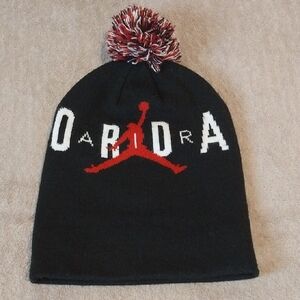Black Beanie with Red Logo